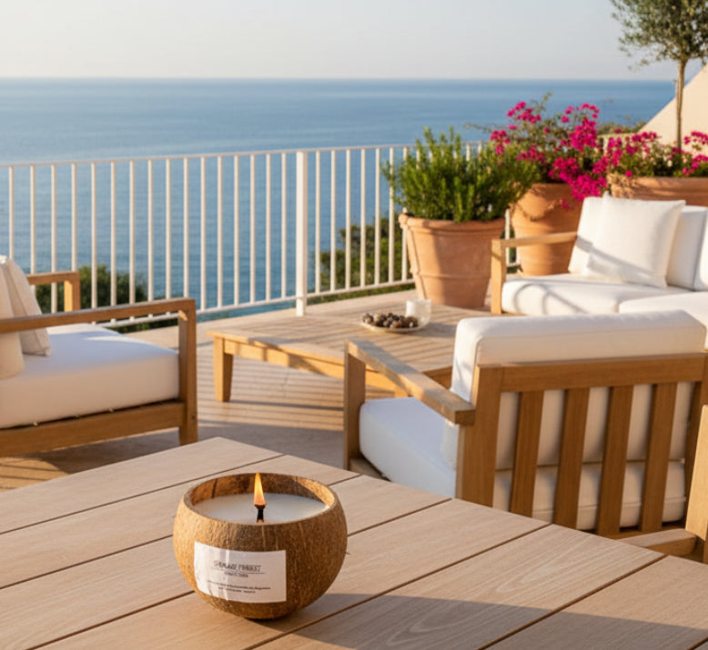 Vela Aromática Coco & Calma - Hogar mediterráneo